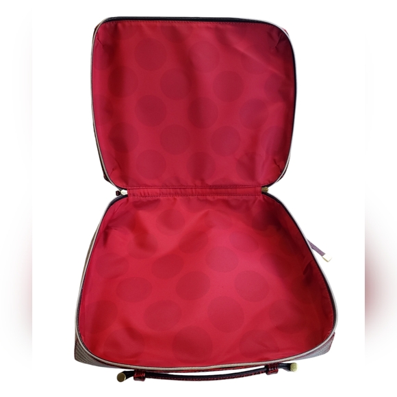 Estee Lauder Makeup Bag Cosmetic Case Travel Laptop Tablet Bag Red Large - Picture 8 of 11